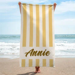 On The Beach - Bestie Personalized Custom Beach Towel - Summer Vacation Gift, Birthday Pool Party Gift For Best Friends, BFF, Sisters -Pawfect House Store THUMB 3 00a4270d b546 4e6f a3f1 a8eeb3a7f5f6