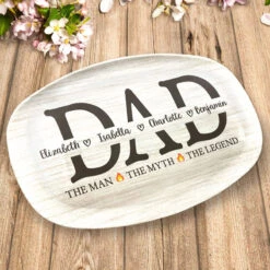 Papa The Man The Grill The Legend - Family Personalized Custom Platter - Father's Day, Birthday Gift For Dad -Pawfect House Store THUMB 3 0741ffb0 0a1b 4230 83c0 d92925759f37