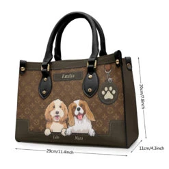 You're Pawsome - Dog & Cat Personalized Custom Leather Handbag - Gift For Pet Owners, Pet Lovers -Pawfect House Store THUMB 3 0c915b07 fa80 4436 8d62 645993e2d023