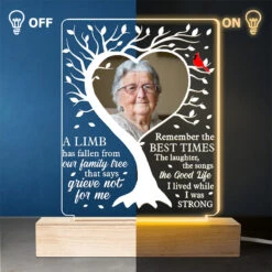 Custom Photo Remember The Best Times - Memorial Personalized Custom Shaped 3D LED Light - Sympathy Gift For Family Members -Pawfect House Store THUMB 3 12474f12 ac7a 4d93 97d3 91164f737f66
