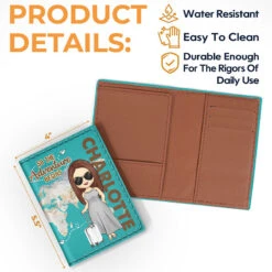 Personalized Passport Cover - Passport Case For Travel Lovers - PU Leather Passport Holder Women - Travel Gifts For Women - Gifts For Friends Female - Travel Essentials Passport Wallet -Pawfect House Store THUMB 3 1 9f1ab90b dfce 45a8 9802 d103bd84a389