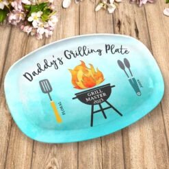 Daddy's Grilling Plate - Family Personalized Custom Platter - Father's Day, Birthday Gift For Dad -Pawfect House Store THUMB 3 1 e12827db 309f 445a bb4f 9d6b8ac00729