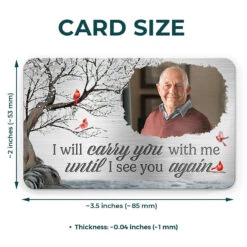 Custom Photo We Will Always Be With You - Memorial Personalized Custom Aluminum Wallet Card - Christmas Gift, Sympathy Gift For Family Members -Pawfect House Store THUMB 3 1bb85f4a a475 4015 b5c0 b9eef110c66c