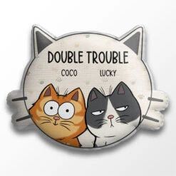 We're Trouble Makers - Cat Personalized Custom Shaped Pillow - Gift For Pet Owners, Pet Lovers -Pawfect House Store THUMB 3 2d4395fa 4489 4cfd ac2f ccbb39558ea3