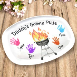 Best Dad's Grilling Plate - Family Personalized Custom Platter - Father's Day, Birthday Gift For Dad -Pawfect House Store THUMB 3 438f5b86 2936 4f11 a7e2 764173cd30cf