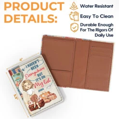 Just A Girl Who Loves Traveling - Personalized Passport Cover, Passport Holder - Gift For Bestie -Pawfect House Store THUMB 3 5