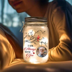 Custom Photo I Am Always With You - Memorial Personalized Custom Mason Jar Light - Sympathy Gift For Family Members -Pawfect House Store THUMB 3 8e640b49 4aca 4756 bfde 6a992ca4d099