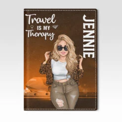 Go Somewhere You've Never Been Before - Travel Personalized Custom Passport Cover, Passport Holder - Holiday Vacation Gift, Gift For Adventure Travel Lovers -Pawfect House Store THUMB 3 99ff18e4 1e45 40cb 8a77 c4532912e727