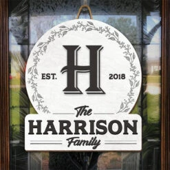 Home Sweet Home - Family Personalized Custom Round Shaped Home Decor Wood Sign - House Warming Gift For Family Members -Pawfect House Store THUMB 3 9de036e8 87a6 4a12 956a deb37401fabd