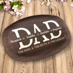 Dad The Man The Grill The Legend - Family Personalized Custom Platter - Father's Day, Birthday Gift For Dad -Pawfect House Store THUMB 3 9fbf116a 34c6 4b92 a1c3 8f6f3beb96c6