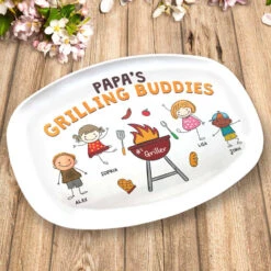 Grilling Buddies - Family Personalized Custom Platter - Father's Day, Birthday Gift For Dad -Pawfect House Store THUMB 3 cc8b13b0 0f1a 48c2 84b9 76790f48075f