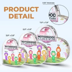 Motherhood Is A Walk In The Park - Family Personalized Custom Heart Shaped Acrylic Plaque - Birthday Gift For Mom -Pawfect House Store THUMB 3 ea85ef48 8e56 4d1b 9aec 62af977e2f41