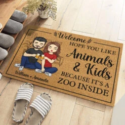 Welcome It's A Zoo Inside - Couple Personalized Custom Decorative Mat - Gift For Husband Wife -Pawfect House Store THUMB 3 f81bd722 3d55 4f23 9881 c2cf1eb71a24