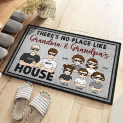 No Place Like Grandpa Grandma House - Family Personalized Custom Decorative Mat - Gift For Grandma, Grandpa -Pawfect House Store THUMB 3 fae51443 1a31 4eaf b67e c3594032e369