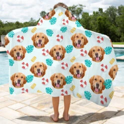 Custom Photo Happiness Comes In Waves - Family Personalized Custom Kid Hooded Beach Towel - Gift For Kids, Family Members -Pawfect House Store THUMB 4 1 2b7abf50 87a6 4b84 89af efff015a66e1