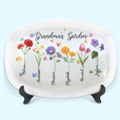 Grandma's Garden Is Awesome - Family Personalized Custom Platter - Mother's Day, Birthday Gift For Grandma -Pawfect House Store THUMB 4 1 454fe1ac 3c92 4506 a5e4 3c1c46f3951f