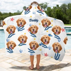 Custom Photo We All Need Vitamin Sea - Family Personalized Custom Kid Hooded Beach Towel - Gift For Kids, Family Members -Pawfect House Store THUMB 4 1 81f89618 035d 49ac b6ba 634369991b0a