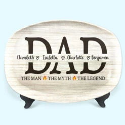 Papa The Man The Grill The Legend - Family Personalized Custom Platter - Father's Day, Birthday Gift For Dad -Pawfect House Store THUMB 4 36a3c3c2 3393 471b 9aac f439f2dd1711