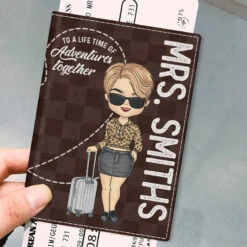 Let The Adventure Begin - Travel Personalized Passport Cover, Passport Holder - Gift For Couples, Husband Wife, Travel Lovers -Pawfect House Store THUMB 4 3f07a978 5d7b 4d5e af26 2e095f449304