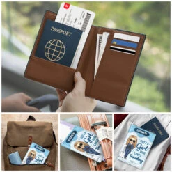 It's On My List - Gift For Bestie - Personalized Passport Cover, Passport Holder - Gift For Couples, Personalized Leather Passport Holder - Travel Gifts (Female - Pastel) -Pawfect House Store THUMB 4 4