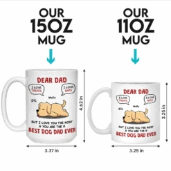 The Best Dog Dad Ever - Dog Personalized Custom Mug - Father's Day, Gift For Pet Owners, Pet Lovers -Pawfect House Store THUMB 4 55b87746 b40f 41ed 8869 eda1707f2d88