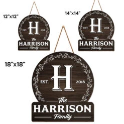 Home Sweet Home - Family Personalized Custom Round Shaped Home Decor Wood Sign - House Warming Gift For Family Members -Pawfect House Store THUMB 4 5f406c6c 027c 41a1 88fb 4a9fa671659f