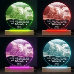 Custom Photo If Love Could Have Kept You Here - Memorial Personalized Custom Round Shaped 3D LED Light - Sympathy Gift For Pet Owners, Pet Lovers -Pawfect House Store THUMB 4 7205a182 a6f3 4ea6 8768 291235dec944