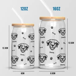 Dogs Never Bite Me Just Humans - Dog Personalized Custom Glass Cup, Iced Coffee Cup - Gift For Pet Owners, Pet Lovers -Pawfect House Store THUMB 4 c458b1d1 a604 4350 b40e 8aa67b41bc57