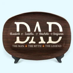 Dad The Man The Grill The Legend - Family Personalized Custom Platter - Father's Day, Birthday Gift For Dad -Pawfect House Store THUMB 4 f968396f e3b7 4521 bc7f 740ff5634b10