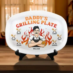 My Dad Is The Best Cook - Family Personalized Custom Platter - Father's Day, Birthday Gift For Dad -Pawfect House Store THUMB 5 caf6c678 cf74 4e3b 9f69 56359ab1fae8