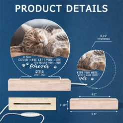 Custom Photo If Love Could Have Kept You Here - Memorial Personalized Custom Round Shaped 3D LED Light - Sympathy Gift For Pet Owners, Pet Lovers -Pawfect House Store THUMB 6 010e61f9 3c30 4892 8b8d 76a1dff3045c