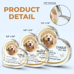 Custom Photo I'm Here Inside Your Heart - Memorial Personalized Custom Heart Shaped Acrylic Plaque - Sympathy Gift For Pet Owners, Pet Lovers -Pawfect House Store THUMB.3 5ad74125 4dd4 4bd6 8150 2d8fa6505348