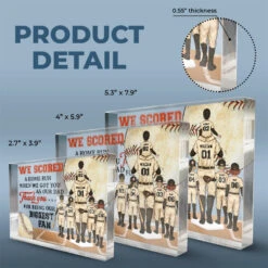 I Scored A Home Run When I Got You As My Dad - Family Personalized Custom Rectangle Shaped Acrylic Plaque - Birthday Gift For Dad -Pawfect House Store THUMB.3 675dbfaa e79e 41ad a932 46e6a15ae0fd