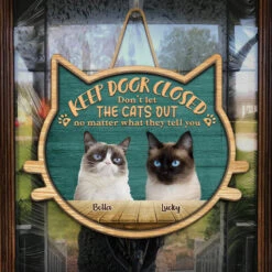 Custom Photo Don't Forget To Close The Door - Cat Personalized Custom Shaped Home Decor Wood Sign - House Warming Gift For Pet Owners, Pet Lovers -Pawfect House Store THUMB.3 ad225d83 a1c2 4731 88b2 7b1c59deabf2
