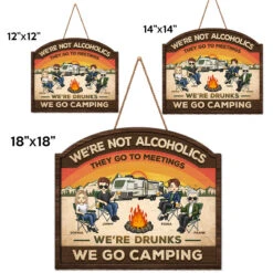 Welcome To Our Camper The Friendship Is Free - Camping Personalized Custom Shaped Home Decor Wood Sign - House Warming Gift For Best Friends, BFF, Sisters, Camping Lovers -Pawfect House Store THUMB.4 7402c71e 4742 48d9 8b76 cda89124d6ae