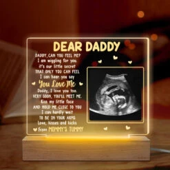 Custom Photo Very Soon, You'll Meet Me - Family Personalized Custom Rectangle Shaped 3D LED Light - Baby Shower Gift, Gift For First Dad