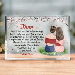Always My Mother Forever My Friend - Family Personalized Custom Rectangle Shaped Acrylic Plaque - Gift For Mom, Grandma