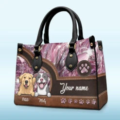 Take Me Everywhere You Go - Dog & Cat Personalized Custom Leather Handbag - Gift For Pet Owners, Pet Lovers