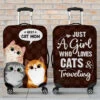 Life Is Better With Pets - Travel Personalized Custom Luggage Cover - Gift For Pet Owners, Pet Lovers