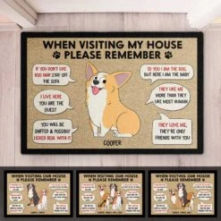 Remember When You're In Da House - Dog Personalized Custom Decorative Mat - Gift For Pet Owners, Pet Lovers