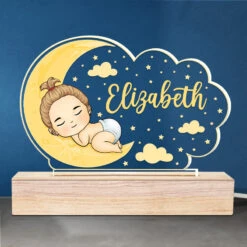 Sleep Tight Baby - Family Personalized Custom Heart 3D LED Light - Mother's Day, Baby Shower Gift, Gift For First Mom