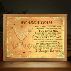 I Love You The Most - Couple Personalized Custom Frame Light Box - Gift For Husband Wife, Anniversary