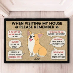 Remember When You're In Da House - Dog Personalized Custom Decorative Mat - Gift For Pet Owners, Pet Lovers -Pawfect House Store THUMB2 07d27647 cd67 4f35 b9da 4c7023aeb07c