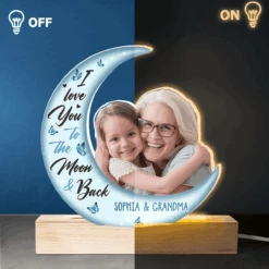 Custom Photo I Love You To The Moon And Back - Family Personalized Custom Shaped 3D LED Light - Upload Photo Gift For Mom, Grandma -Pawfect House Store THUMB3 019dd90d c7a3 40d9 8ffc 575e4732e3df