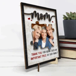 Custom Photo An Important Piece Of Our Family - Family Personalized Custom 2-Layered Wooden Plaque With Stand - House Warming Gift For Mom, Grandma -Pawfect House Store THUMB3 1a207823 a3a5 4943 af73 a65766e262d1