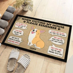 Remember When You're In Da House - Dog Personalized Custom Decorative Mat - Gift For Pet Owners, Pet Lovers -Pawfect House Store THUMB3 1e61d353 cafd 4f81 9739 ef42dba6b61f
