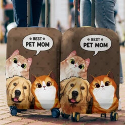 Best Pet Mom In The World - Dog & Cat Personalized Custom Luggage Cover - Gift For Pet Owners, Pet Lovers -Pawfect House Store THUMB3 246f7508 4952 4d74 ad51 48db375f54bf