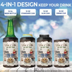 Husband And Wife Drinking Buddies For Life - Camping Personalized Custom 4 In 1 Can Cooler Tumbler - Gift For Husband Wife, Camping Lovers -Pawfect House Store THUMB3 3d7eb782 2cc0 4214 a51b 07d6183b7e9e