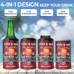 Husband And Wife, Drinking Buddies For Life - Couple Personalized Custom 4 In 1 Can Cooler Tumbler - Gift For Husband Wife, Anniversary -Pawfect House Store THUMB3 4005139f 3c96 4575 bc51 51ae572675a6