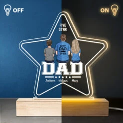 Best Dad Ever - Family Personalized Custom Five Star Shaped 3D LED Light - Father's Day, Birthday Gift For Dad -Pawfect House Store THUMB3 49035468 aa2e 470e b51b 8c2c8667a2f4